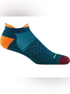 Darn Tough 1039 Dark Teal Men's Run No Show Tab Ultra-Lightweight Running Sock